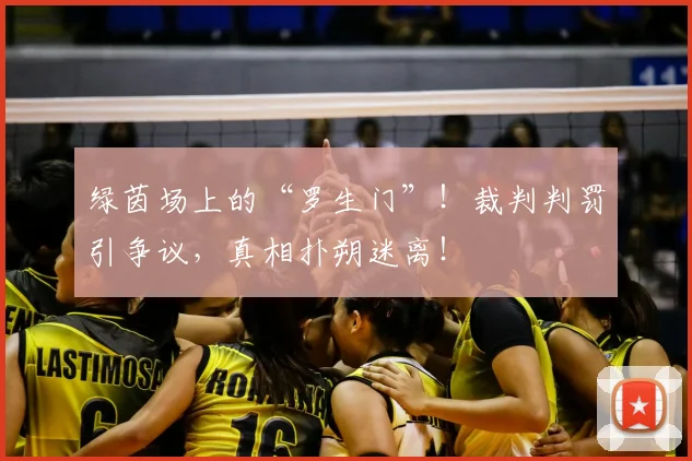 绿茵场上的“罗生门”！裁判判罚引争议，真相扑朔迷离！